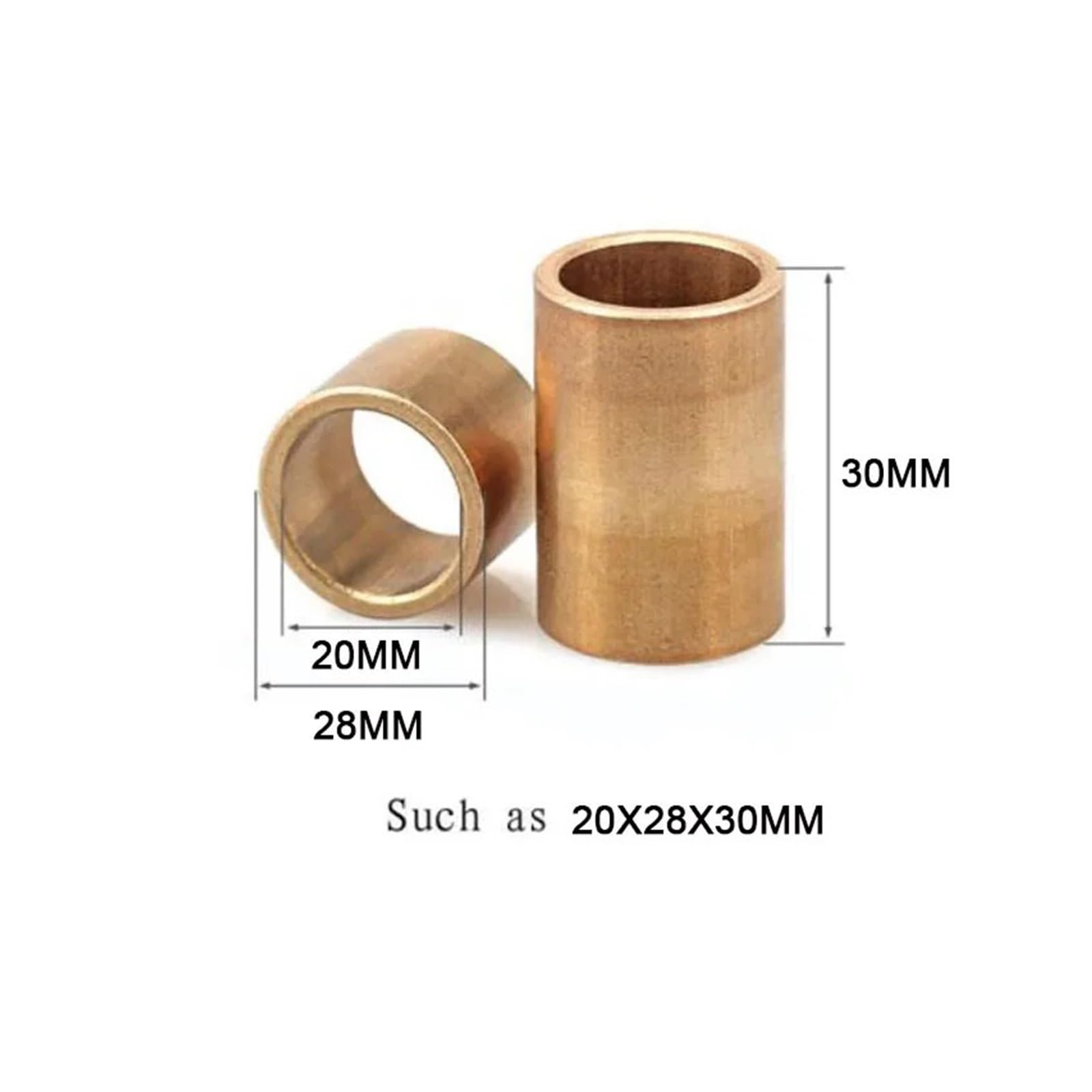 Cuscinetti a Manicotto, Cuscinetto a Manicotto in Bronzo Diametro Interno 20 mm 22 mm 25 mm Dimensioni Multiple Confezione da 24(20x28x20mm 1pcs)