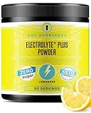Key Nutrients Electrolytes Powder - Multivitamin & Minerals Electrolytes - 90 Servings of Refreshing Lemonade - Hydration Powder - Supercharged Rehydration Sachets with 16 Vitamins & Minerals
