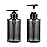 Shampoo Bottles with Pump, Yebeauty 2 Pack Empty Refillable Shower Bottle 10oz 300ml Squeeze Lotion Dispenser for Bathroom,Shampoo Soap, Conditioner Body Wash Liquidl,Clear Grey
