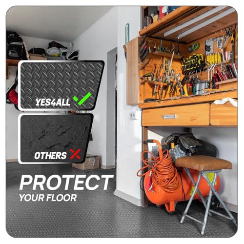 Image of Yes4All EVA Interlocking Mats, Puzzle Floor Tiles, Foam Floor Padding with Border for Furniture, Home Space, Living Room, Garage 11,15,32,99 SQFT