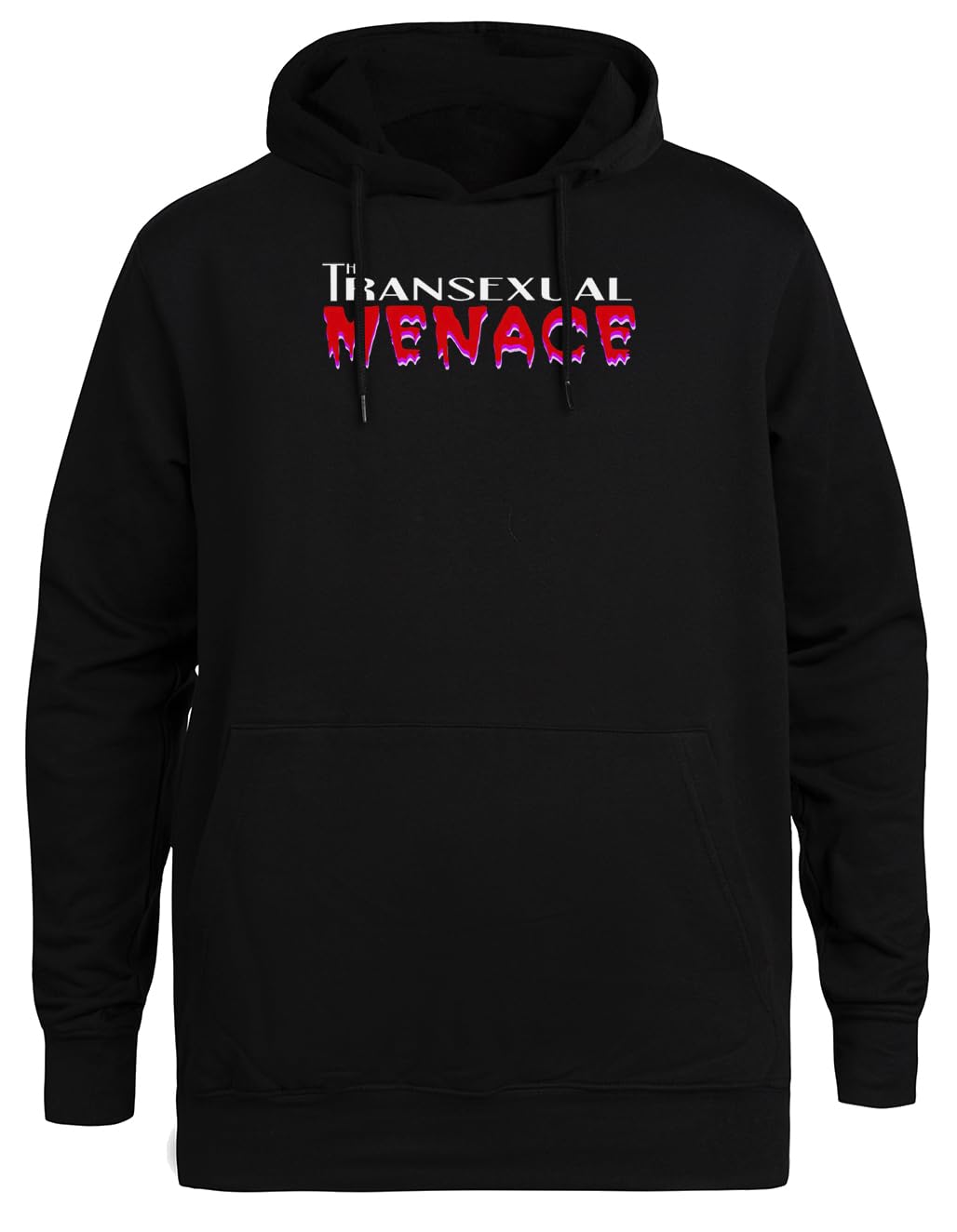 La Amenaza Transexual Sudadera con Capucha Negra Unisex Chaqueta Ecológica Unisex Black Hoodie Eco-Friendly Hooded Jacket