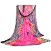 GERINLY Chiffon Sarong Wrap: Paisley Pattern Print Oversize Beach Cover Up (Rose)