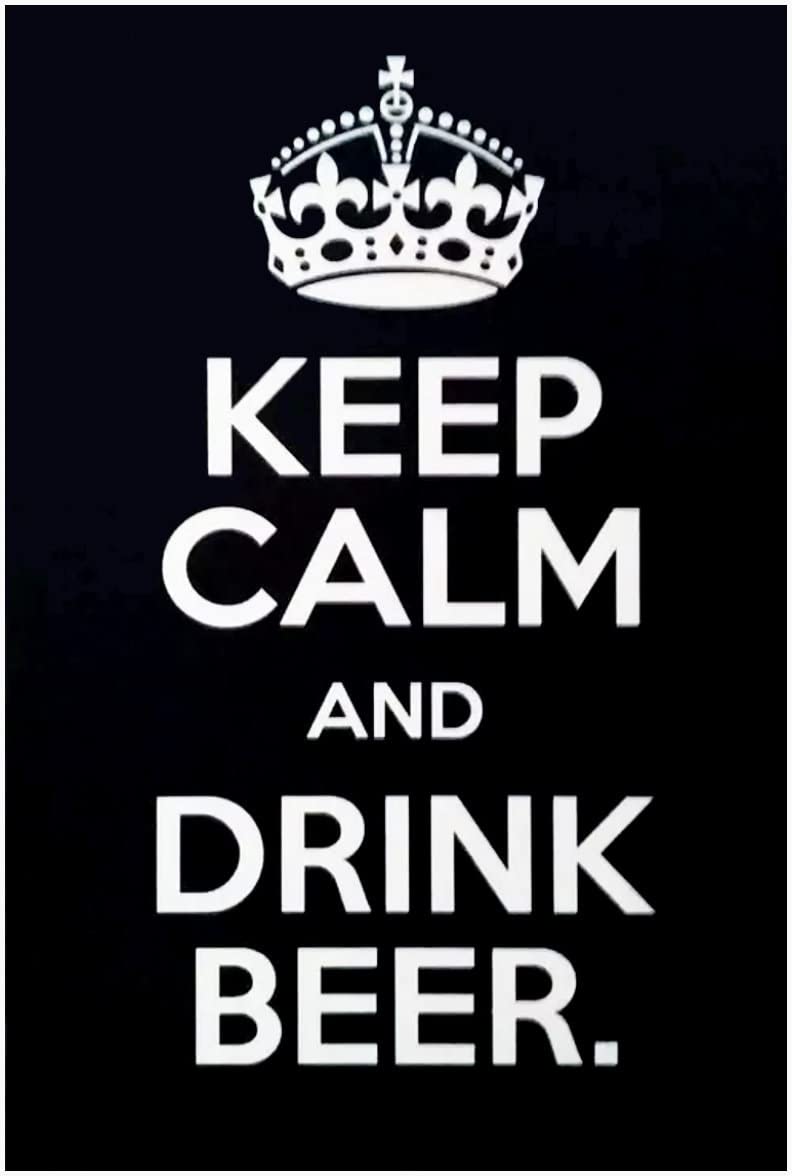 Retro Metal Tin Sign 5.5 X 8 Inches Keep Calm and Drink Beer Bar Pub Mancave Metal Sign Home Decoration Art Poster Novelty Wall Art Decorative Crafts Metal Plate Decoration Nostalgic Tin Sign