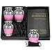 Trupoint Memorials Small Urns for Human Ashes Keepsake, Decorative Mini Cremation Urn for Adult Men & Women, Set of 4, Light Pink with Silver Lining