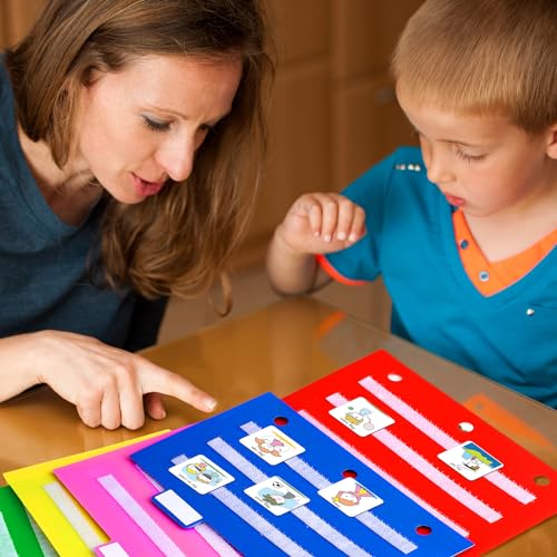 Zhanmai 10 Pcs Communication Book Color Binder Dividers Small Tools for Visual Schedule Picture Cards with 100 Adhesive Labels 40 Hook Loop Strip 200 Dots for Kids Autism Aba, ADHD School Office Home - Image 7