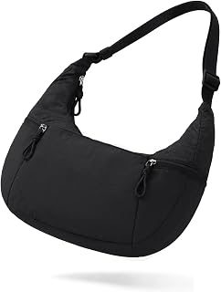 VASCHY bandolera grande de media luna de nylon 14L