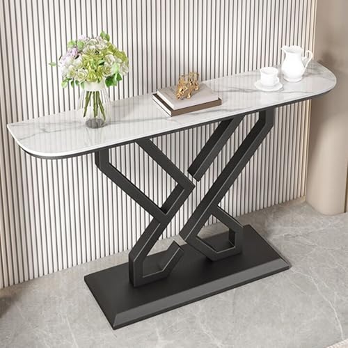 Mesa de vestibulo de estilo moderno y estructura alargada para zonas estrechas