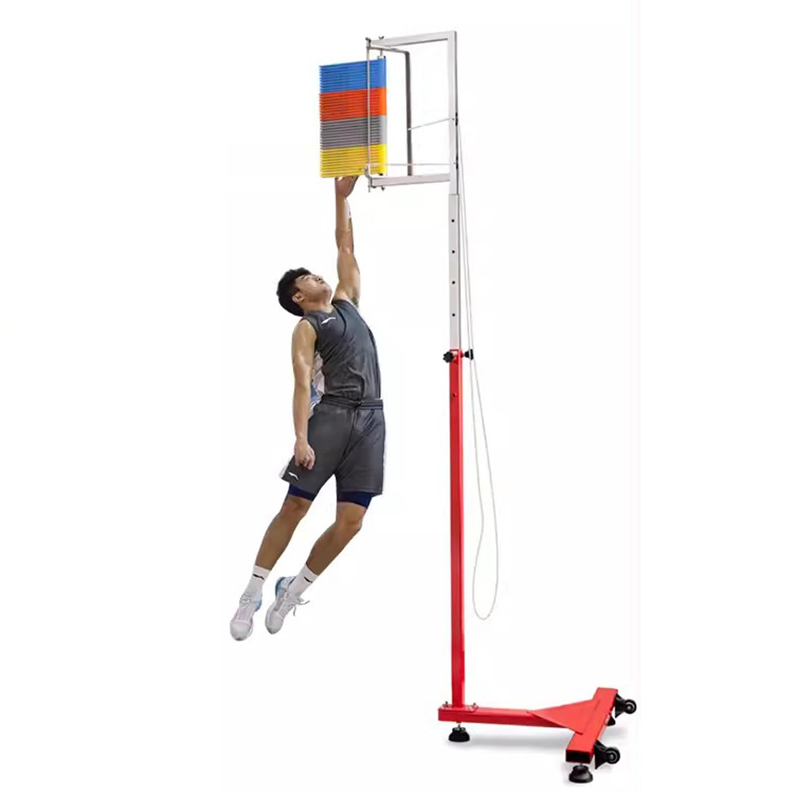 Trenażer skoków w pionie o regulowanej wysokości, miernik skoku w pionie w szkole metalowej, tester skoków w pionie dla sportowców sportowych,2.8m