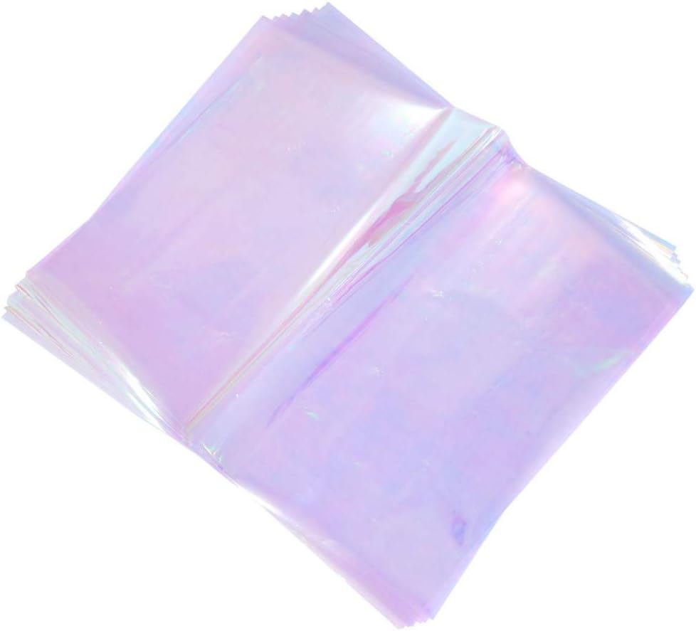 Party Decorations 10pcs Packaging Paper Cellophane Decorative Iridescent Film DIY Packaging Paper Wrapping Paper for Candy Box Flower Gift Bouquet