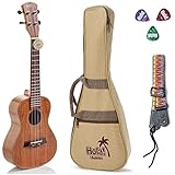 Tenor Ukulele Deluxe Series by Hola! Music (Model HM-127KA+), Bundle Includes: 27 Inch Koa Ukulele...
