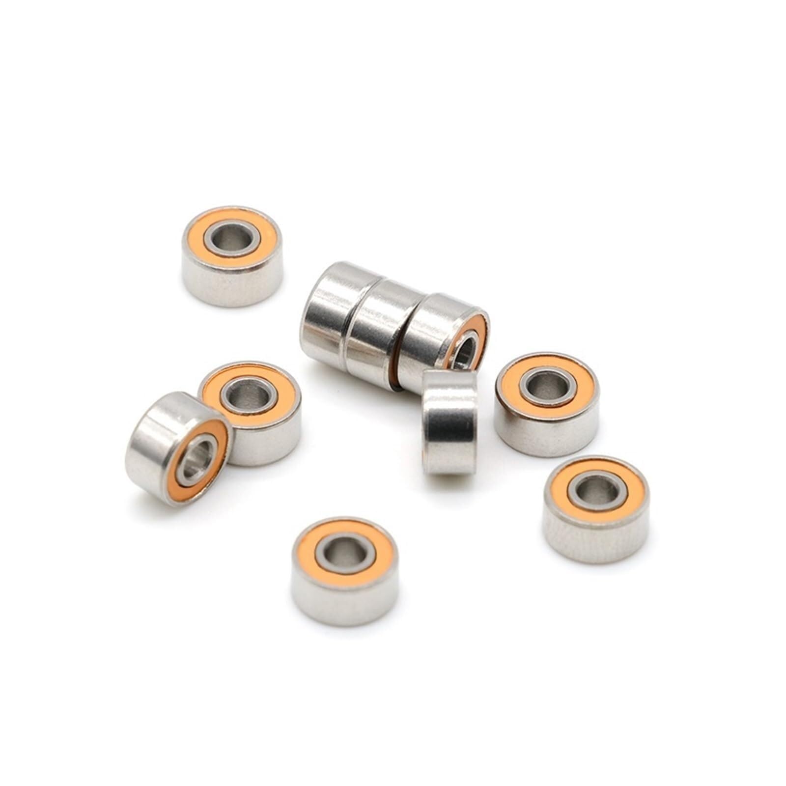 Namiar, 10 sztuk łożyska kołowrotka S693 2RS ​​CB ABEC7 LD 3 * 8 * 4mm hybrydowe ceramiczne łożysko kulkowe ze stali nierdzewnej S693-2OS CB S693RS szczęście