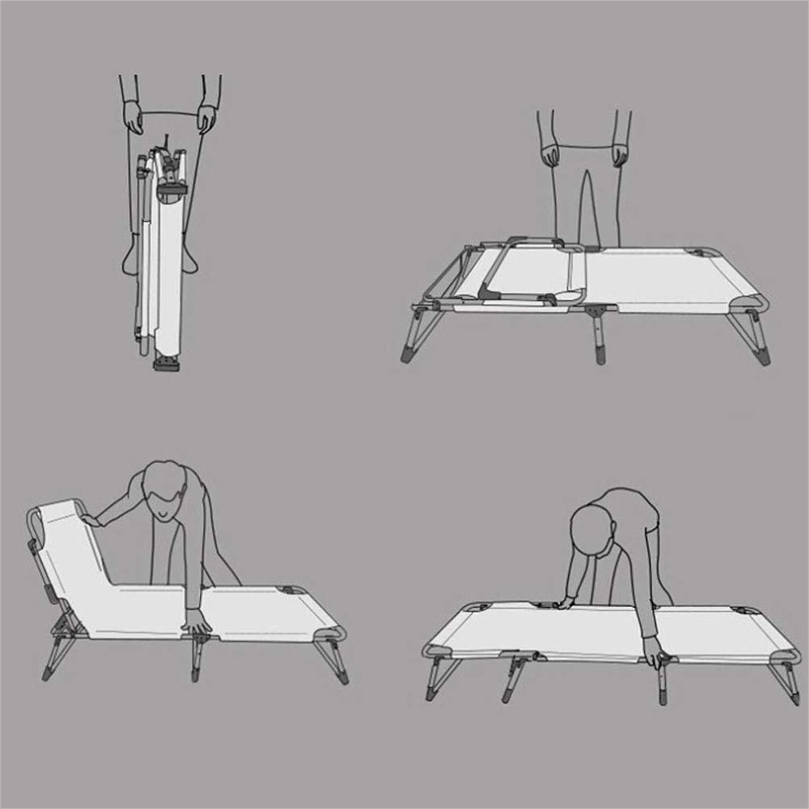 Sillón de Gravedad Cero, Muebles de Patio, Tumbonas de Moda Un portátil para el Verano, Oficina en casa, Cama para Siesta, Cama de Playa al Aire Libre, Sillón reclinable Acolchado (Color : A)