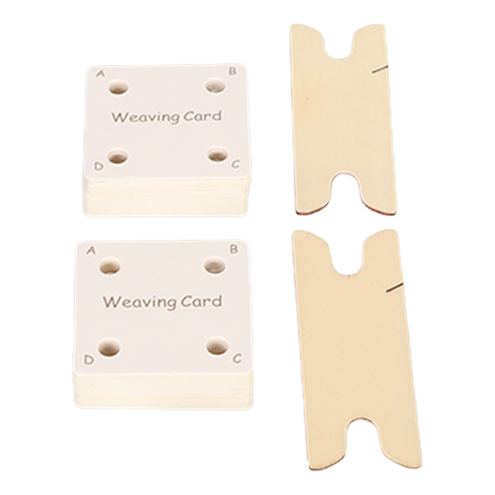 Weaving Cards Set Lightweight Portable Tablet Cards with Embroidery Thread Shuttle Suitable for DIY Crafts Scarf