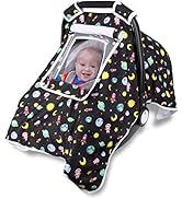 Car Seat Covers for Babies, 2 Layers Windows Car Seat Canopy, Windproof Carrier Cover with Breath...