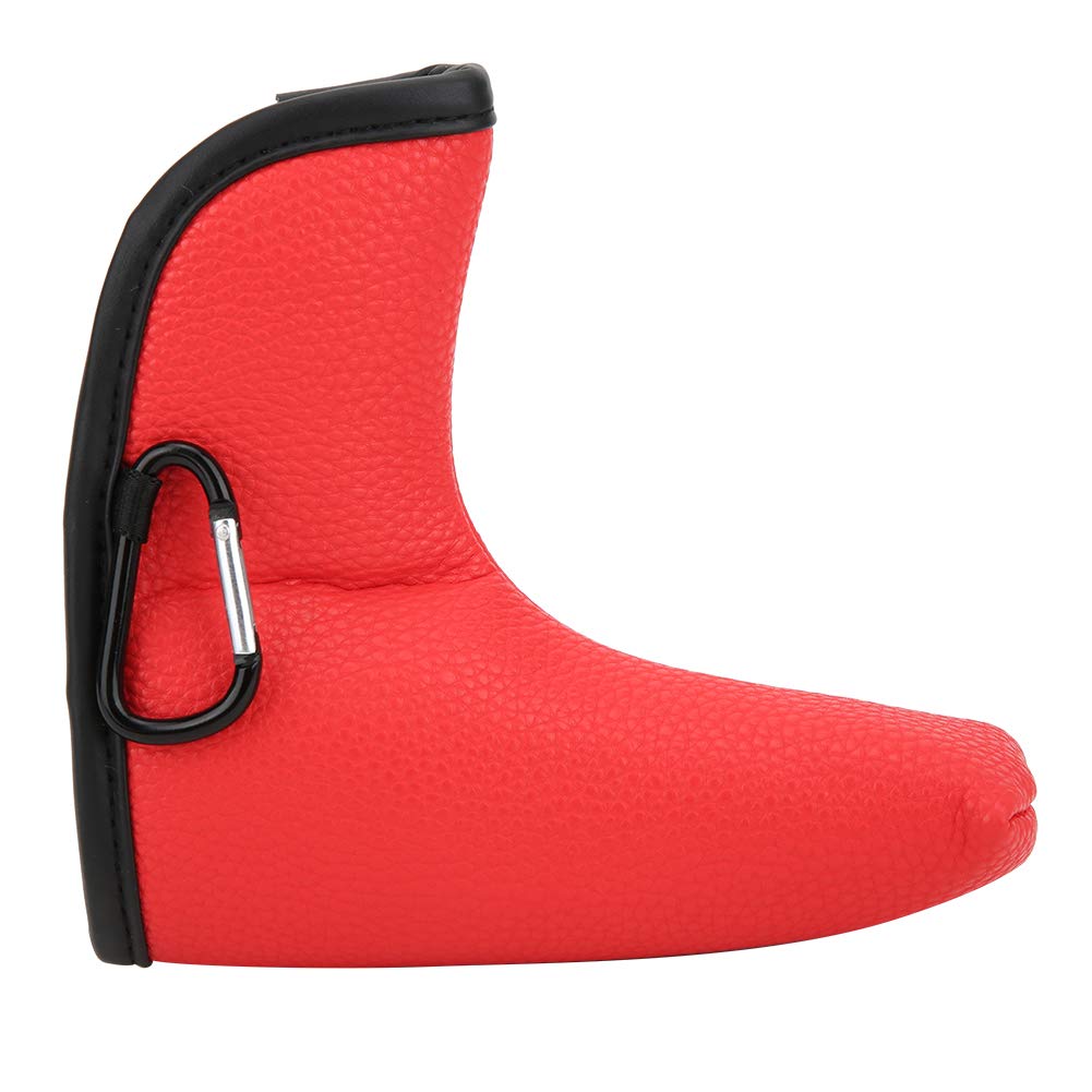 PU Imperproofr L Putter Putter Hair Thick Head Plush Hook and Loop for Club Black/Red