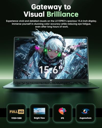 Image of 2026 AMD Gaming Laptop with Ryzen 7 5700U Processor(8C /16T, Up to 4.3GHz), AMD Radeon Graphics, 16GB RAM 512GB NVMe SSD, 15.6 inch FHD Display Laptop with BK, WiFi 6, HDMI, Type-C, Webcam Cover Slide