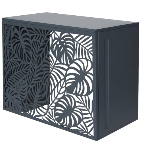 TERRE JARDIN Cache Climatiseur Exterieur 105x90x66,5 - Pompe a Chaleur Extérieur Métal - Kit Fixation Inclus - Cache Clim, Anti Intempéries - Discrétion,...