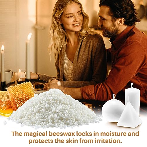 CARGEN White Beeswax Pellets - 900g Beeswax Pastilles Bees Wax Pellets Triple Filtered for DIY Making Candles Skin Care Lip Balm Soap Lotion and Soap Making Supplies for Christmas,Halloween by CARGEN - Image 7