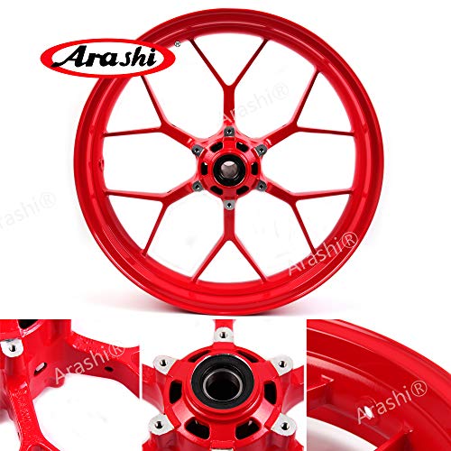 Arashi Front Rear Wheel Rims and Brake Disc Rotors for HONDA CBR1000RR 2006-2016 Motorcycle Replacement Accessories CBR 1000 CBR1000 RR 1000RR 1000CC Red 2007 2008 2009 2010 2011 2012 2013 2014 2015 - Thumbnail 4
