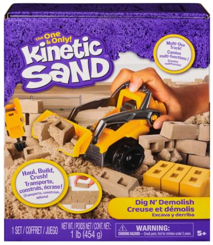 KINETIC SAND Baustellen Set 454g - original kinetischer Sand, ab 3 Jahre