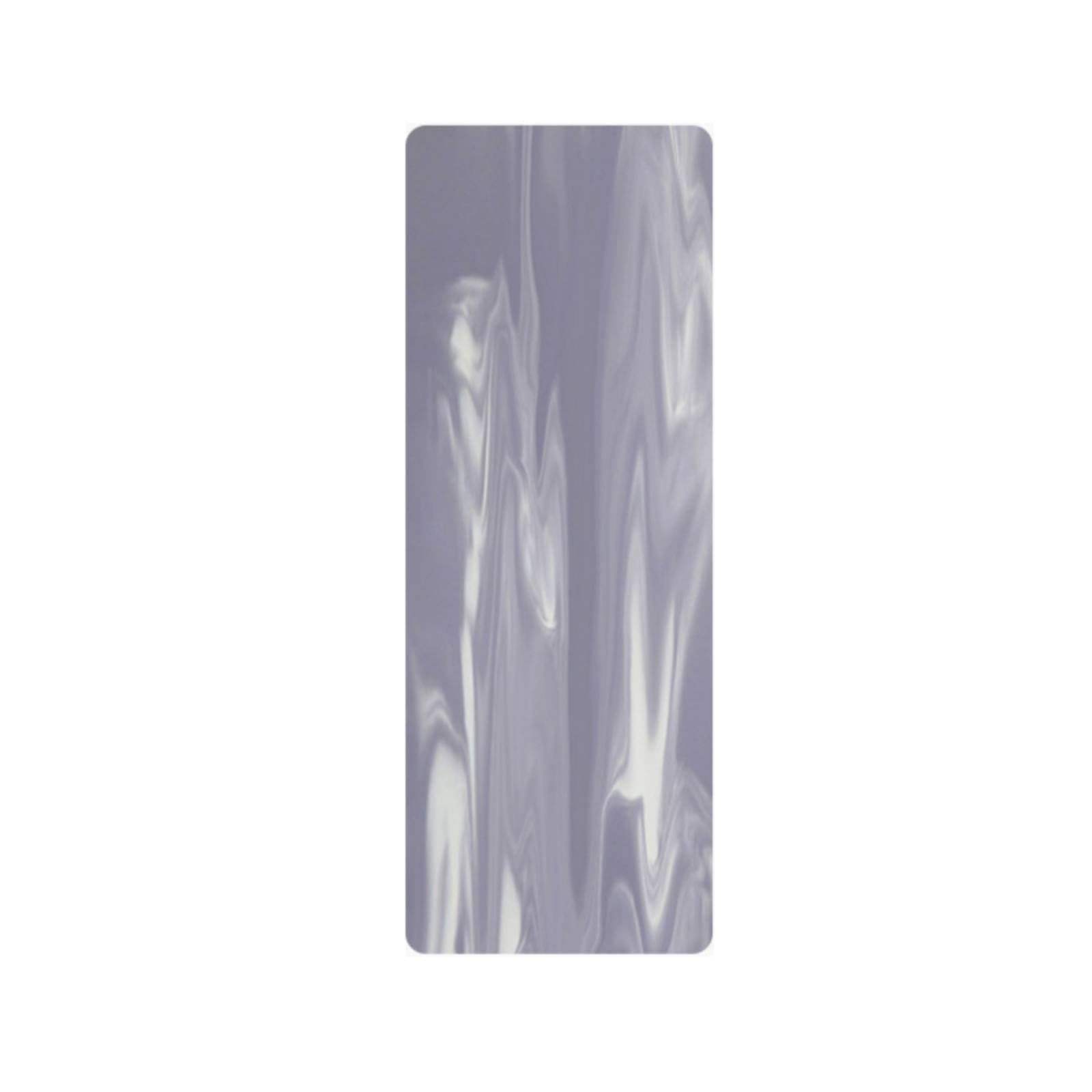 Natural Rubber Exercise Mat Matte Texture Cushioned Exercise Mat, Gray Purple White-image-5