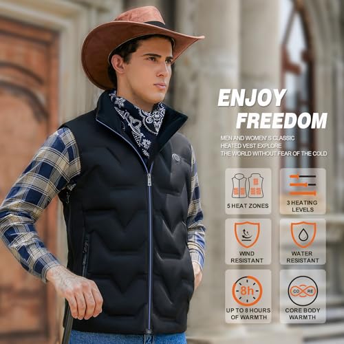 image for Vofuoti Heated Vest for Women Men, Heated Down Vest with Battery Pack 