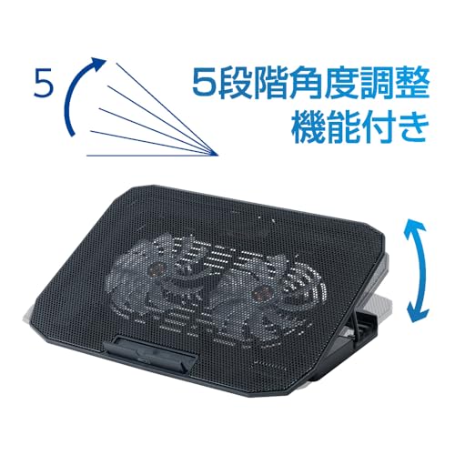 Base para laptop con 2 ventiladores y ajuste de ángulo miniatura 4
