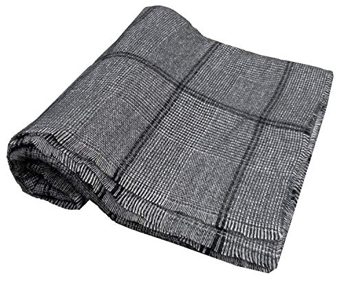 Écharpe épaisse carreaux noir XL unisexe grand format hiver chaud