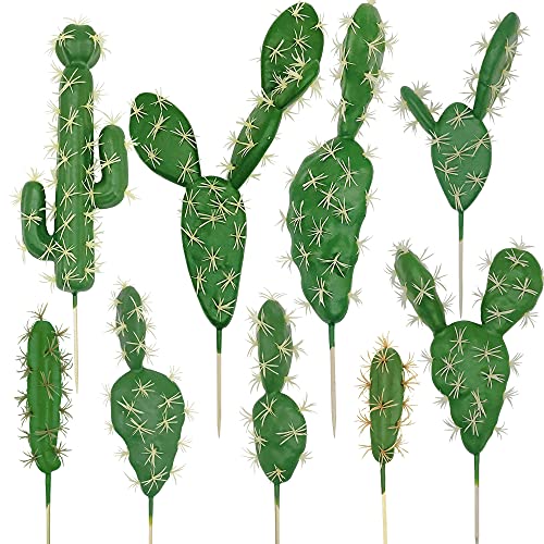 Woohome 9 PCS Faux Fake Succulents Faux Cactus Artificial Cactus