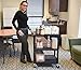 Luxor Mobile Multipurpose Tuffy Utility Cart - Three Shelves, Black