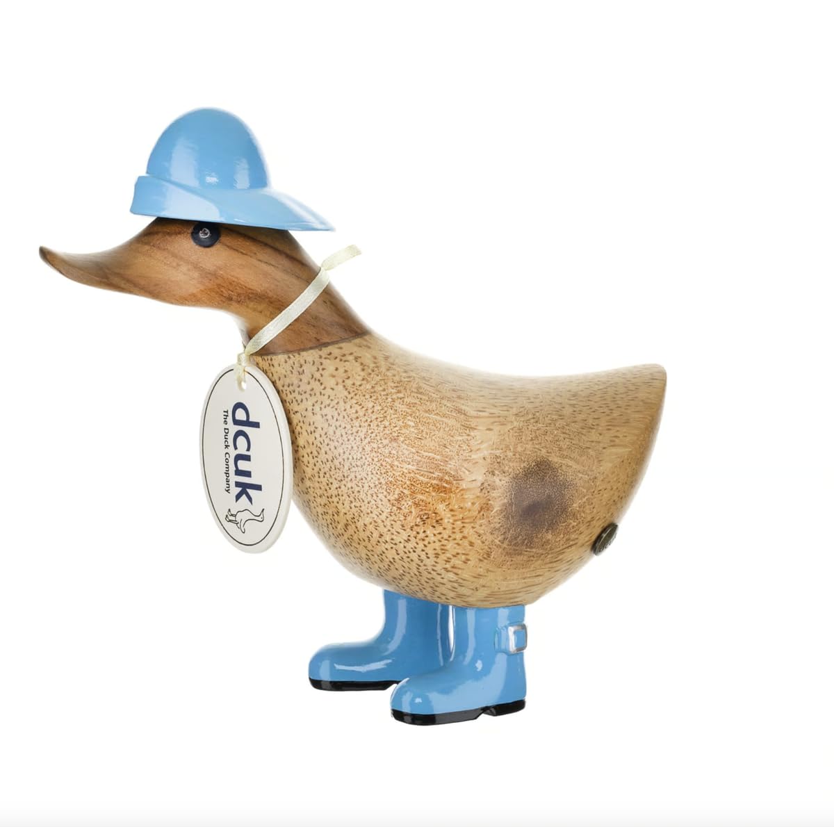 DCUK Rain Hat and Wellies Wooden Ducky - Blue