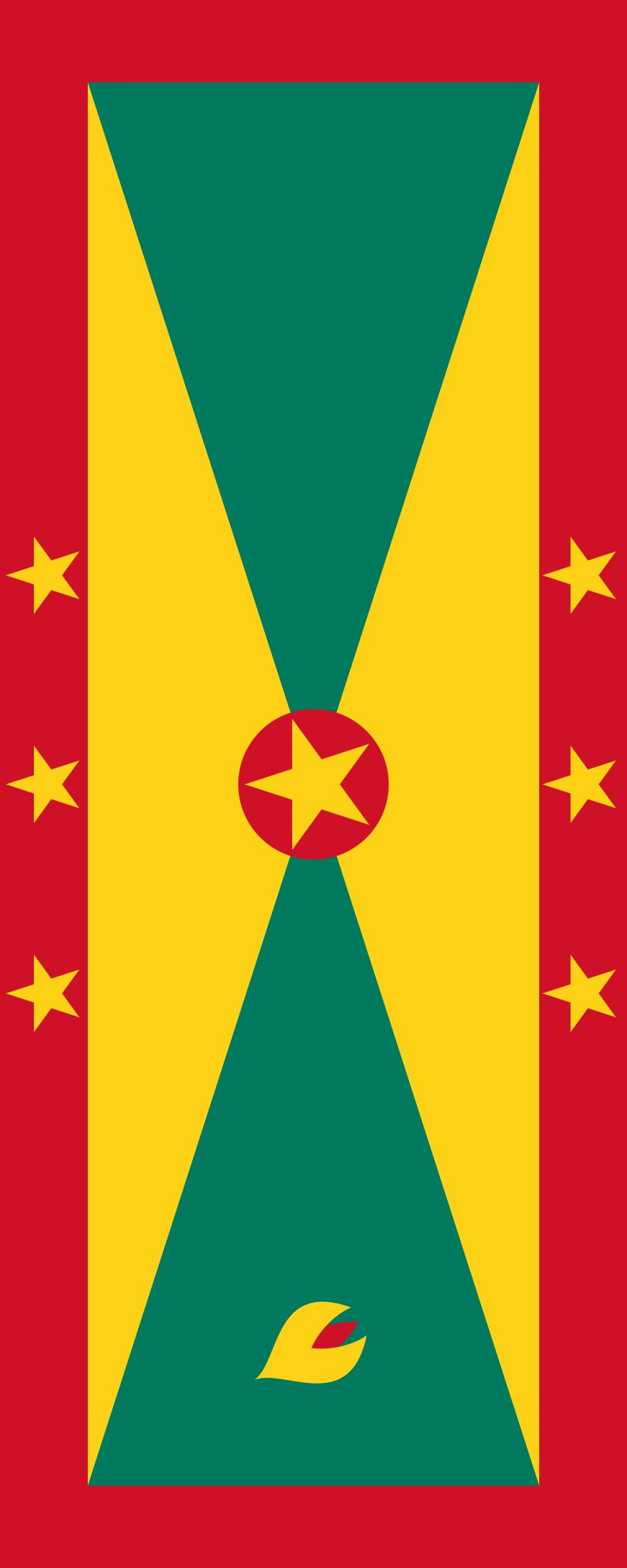 Drapeau Grenade vertical au format portrait de 300x120cm pour vos mâts de 3.5m²