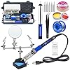 Soldering Iron Kit, 100W High-Power LCD Digital Soldering Iron, Circuit Board Repair Soldering Kit with Magnifying Glass Helping Hands, Adjustable Temperature Solder Welding Tools