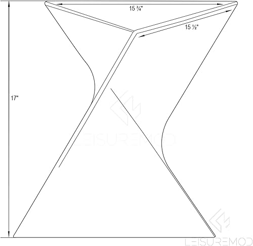 Miniatura 9 de LeisureMod Randolph Modern Accent - Mesa auxiliar de tocador, 15.5 x 15.75 x 17 pulgadas, color gris