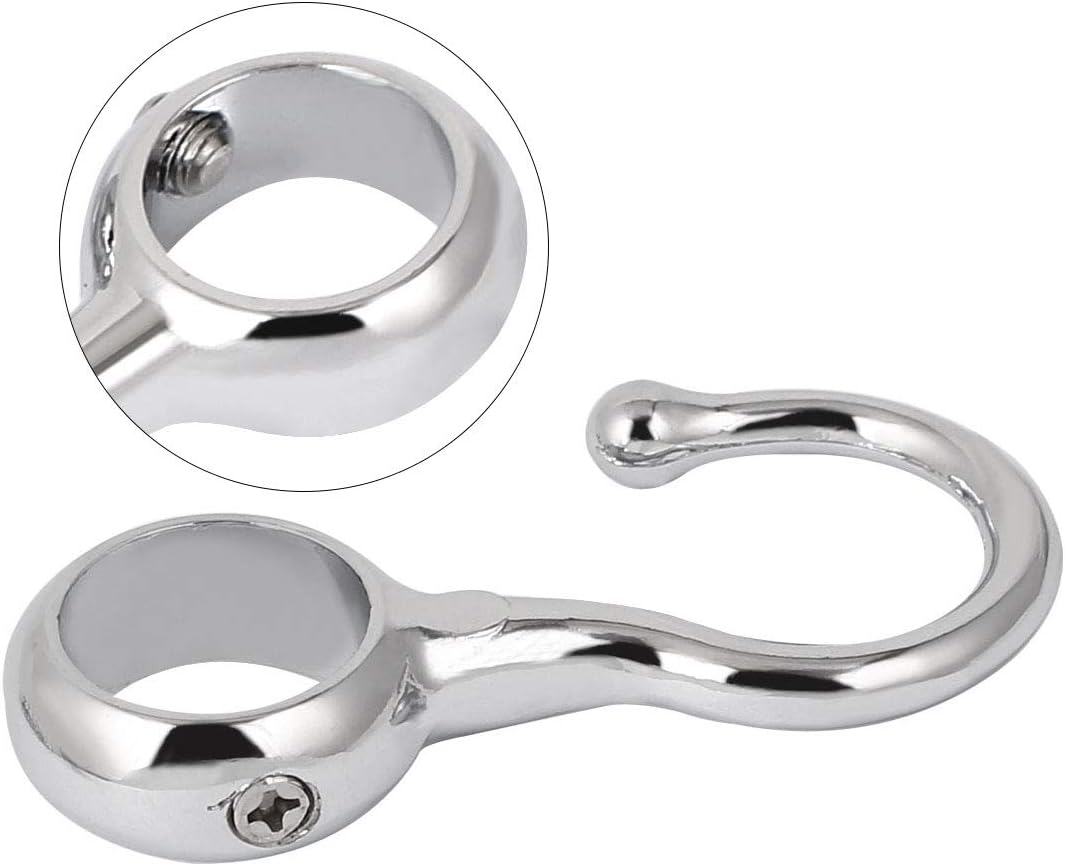uxcell 25mm Dia Round Tube Wardrobe Hanging Clothes Garment Rail Hanger Hook 10pcs