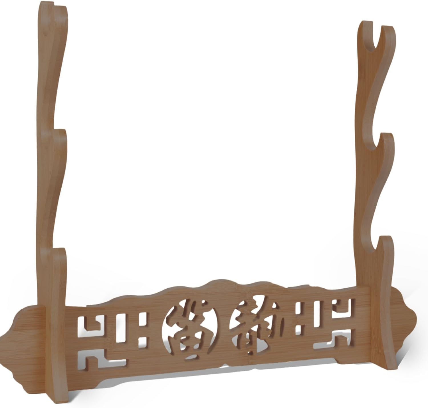 Brown - 3 Layer Bamboo Flute Display Stand Flute Stand Musical Instrument display Rack Xiao Bawu Display Stand Sword Stand Samurai Sword Stand Bamboo Seat Nanzhu Rack