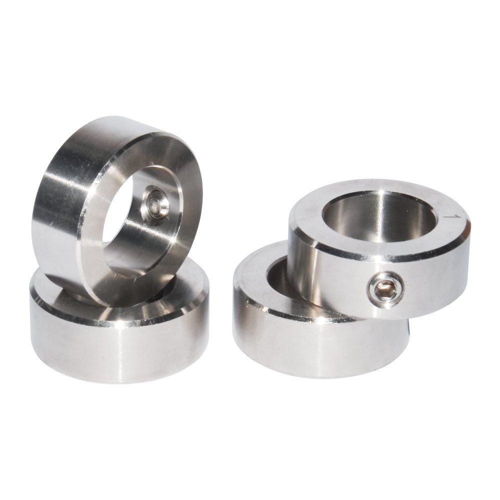 Bore 1 3/16 Inch Shaft Collar OD 2" Set Screw Style Stainless Steel 4 Pcs