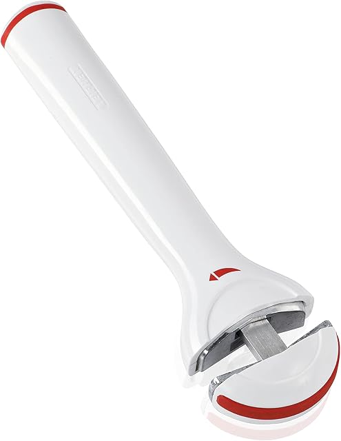 Leifheit Otwieracz do nakrętek serii ComfortLine, do szklanek lub butelek, z ergonomicznym wygodnym uchwytem z tworzywa sztucznego, otwieracz do szklanek, regulowany bezstopniowo do 10 cm, biały