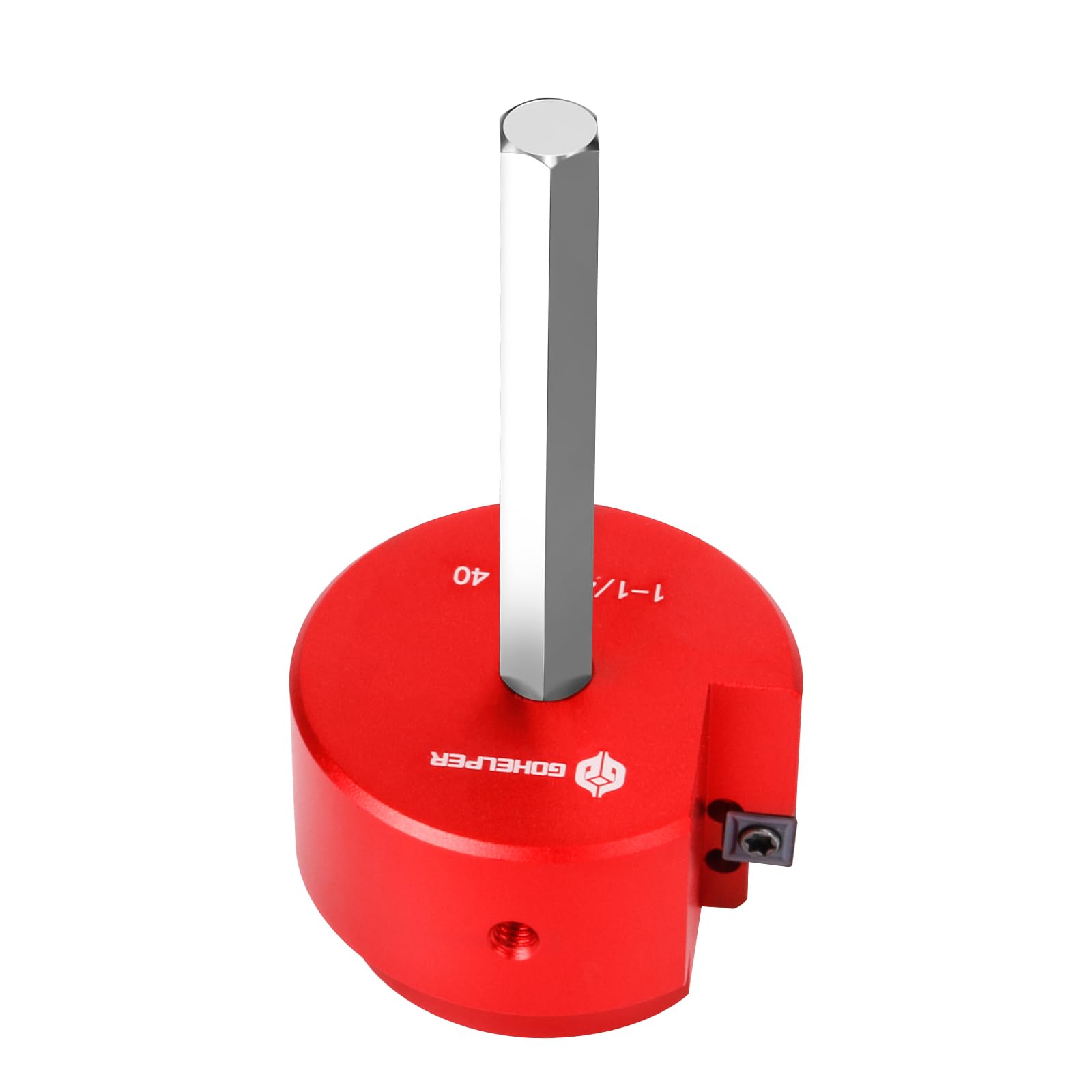 PVC Pipe Reamer, PVC Fitting Saver with 1-1/4 Inch Head Aluminum, PVC Socket Saver with 0.236" Hex Shaft, For Water Lines, Drain Lines, Vent Lines