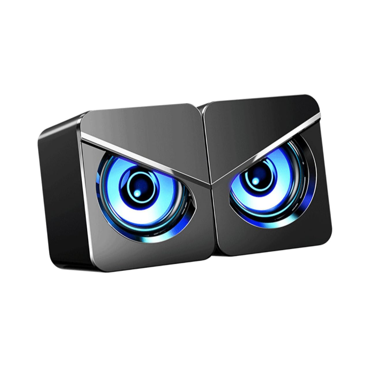 SHINEOFI Altavoces para Computadora de Escritorio 1 Par Negro Abs 3w
