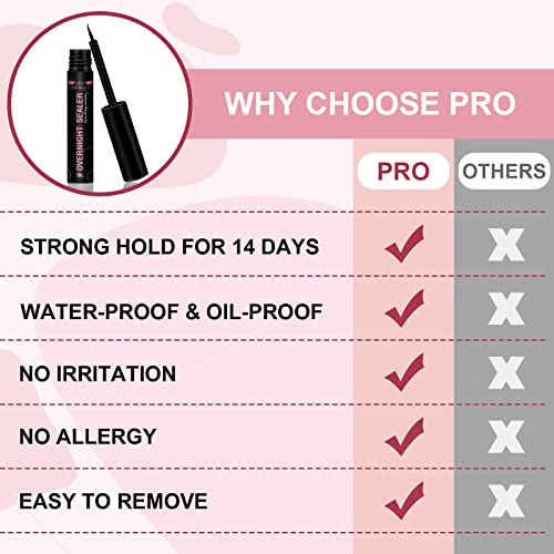 Lash Clusters Overnighter Sealer For Cluster Lashes Diy Extension Overnight Extend Wear Up To 14 Days Long Lasting Easy Remove 5Ml Black #TOP5