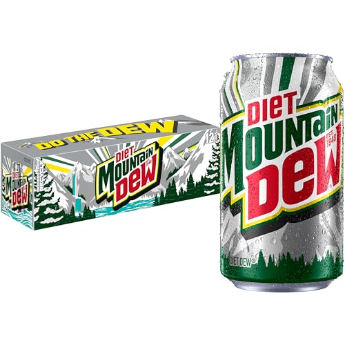 Mountain Dew Diet Soda, 12 onzas (12 latas)