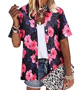 ZXZY Mama Shirt Hawaiian Short Sleeve Blouses Fourth of July