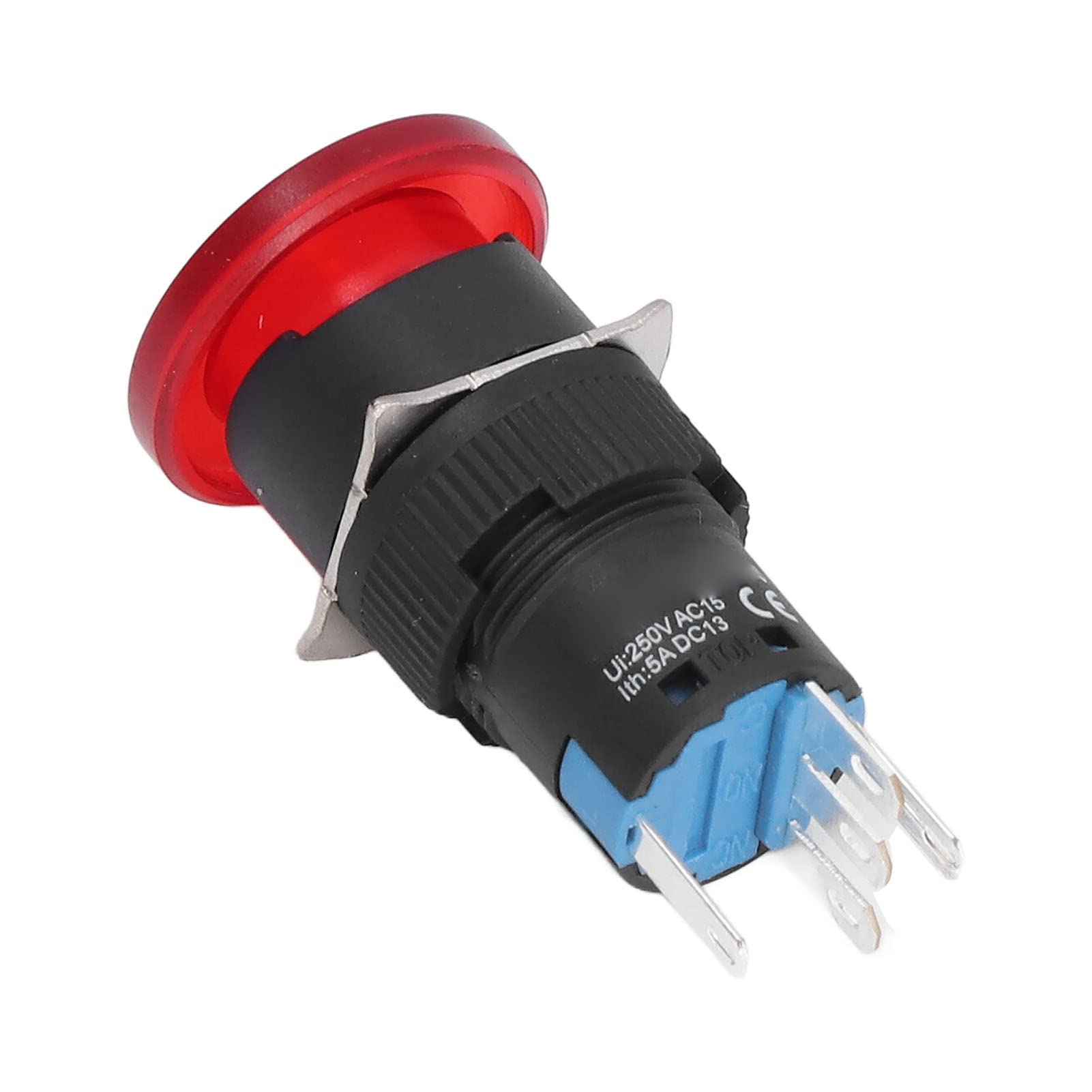 Mini interruttori a Pulsanti, Interruttore a Pulsante a Fungo IP65 25 Pezzi/Set for Macchine Utensili (Color : Ac/Dc24v)