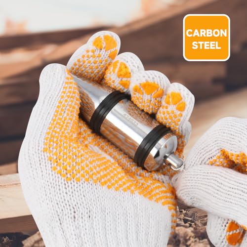 Hoteche Große Senklot 300g A3 Stahl verchromt 10cm Länge 2.7cm Durchmesser erweiterbarer Kopf 0.8cm Spitzen Durchmesser 5m Schnur ideal für präzise Ausrichtung und Bauarbeiten