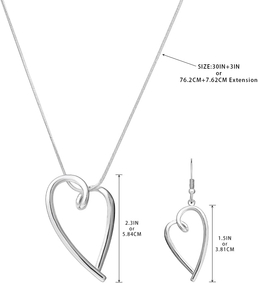 Madison Tyler Gold Plated Jewelry Set for Women | Silver Teardrop Pendant Necklace Trendy | Long Necklace with Snake Chain | Fashion Dangle Earring Set - Image 6