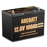 ADCBATT 12v 100ah LiFePO4 Battery Lithium 100ah with Low Temp Cut Off 12v RV Deep Cycle Battery for