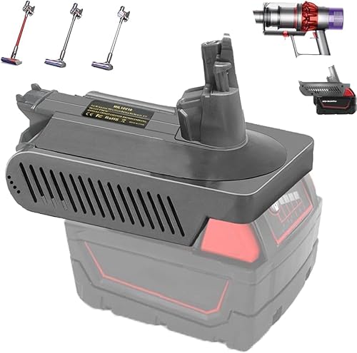FOHOA for Dyson V10 Battery Replacement, V10 Adapter for Milwaukee M18 18V Li-ion Battery Converter to for Dyson V10 Battery Work for Dyson V10 Cyclone Animal Absolute Fluffy SV12 Vacuum Cleaner