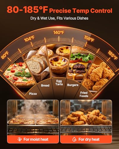 Image of VEVOR Electric Hot Box Food Warmer, 5-Tier Commercial Warming Cabinet with Water Tray, Double-Door and Adjustable Shelves, Stainless Steel Food Warmer Cabinet, for Restaurant, Kitchen, Pizza, Chicken