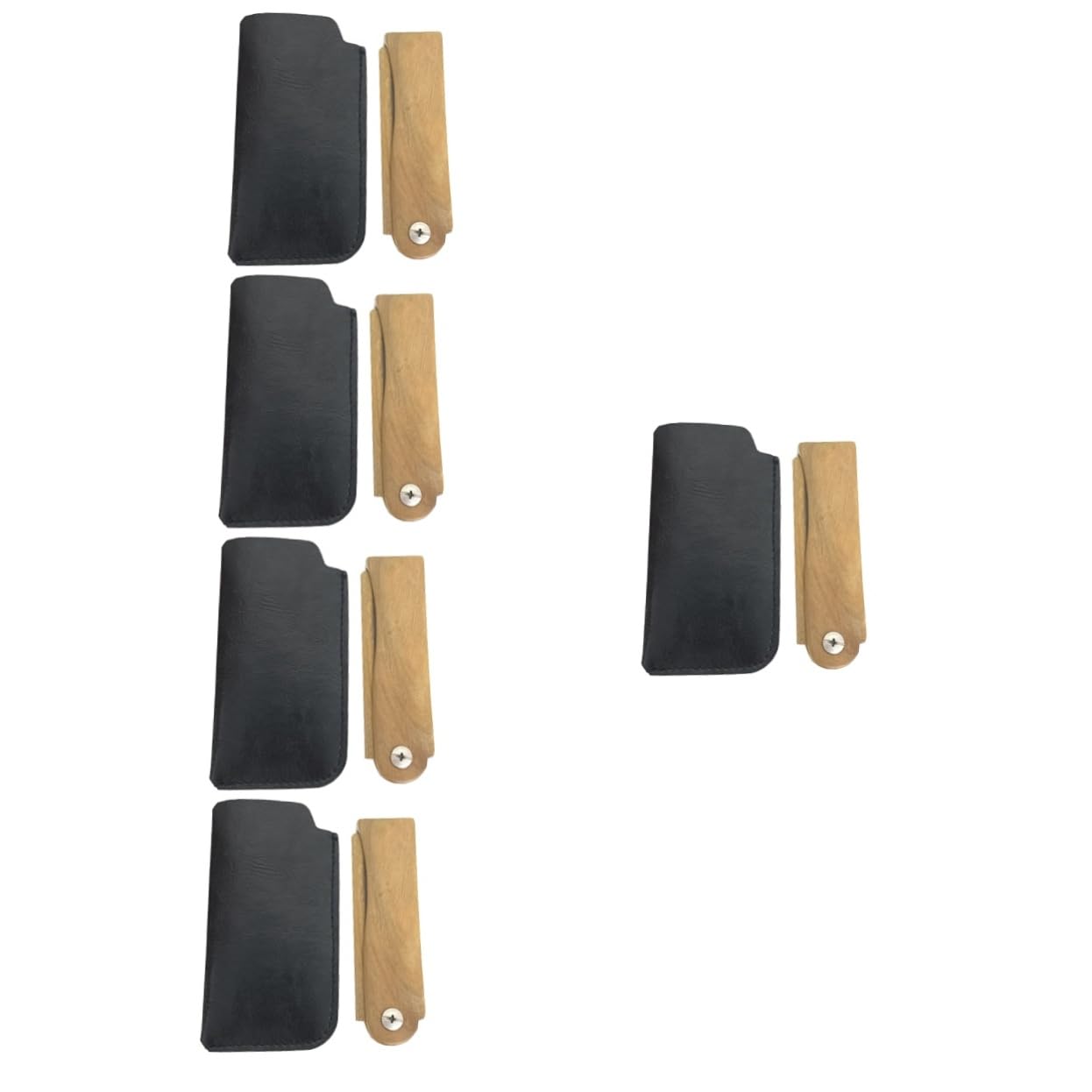 FRCOLOR 5 Juegos peine para barba accesorio para barba peine de pelo plegable madera de madera s para hombres de a para hombre suministro de pelo de bigote